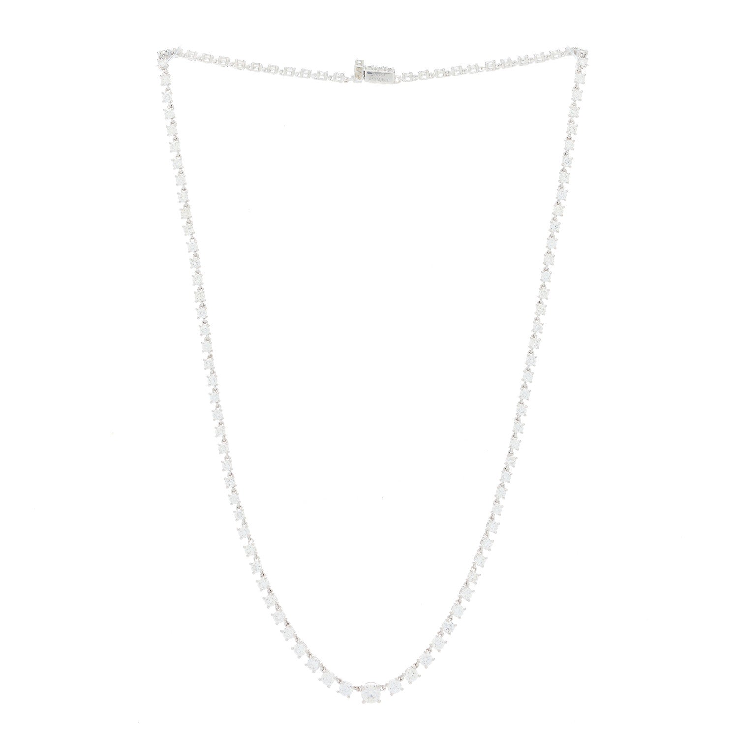 Anita Ko 18K White Gold Diamond Rope Choker Necklace 2 of 5