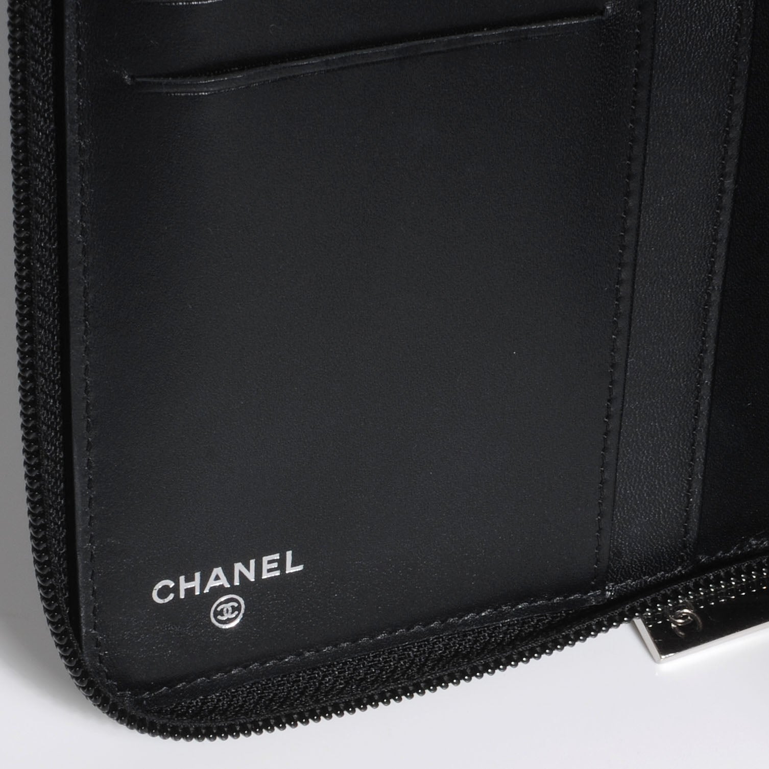 Chanel Caviar Large Zip CC Around Wallet Black 7 of 9
