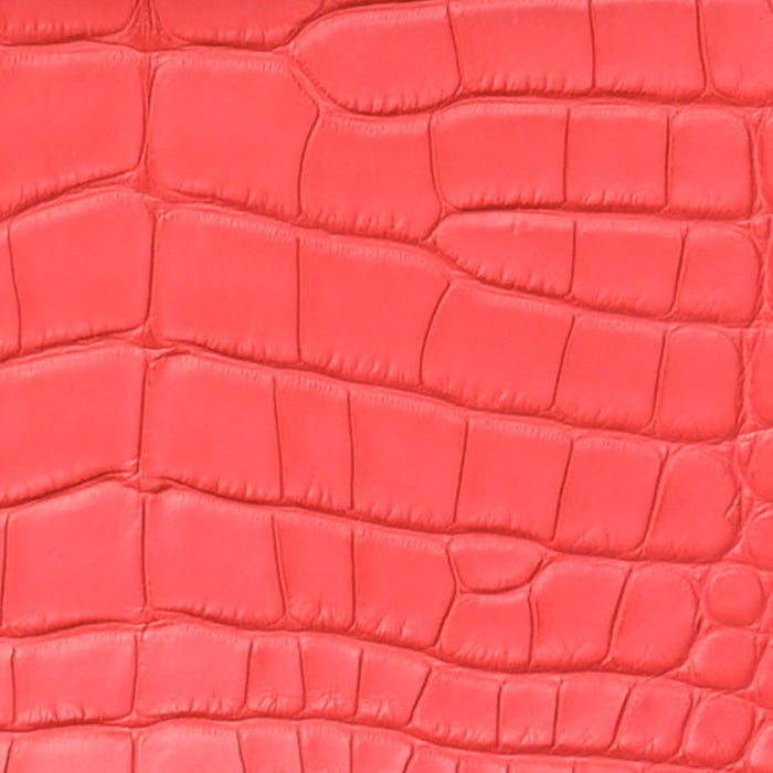 swatch of hermes bougainvillea in matte alligator FASHIONPHILE