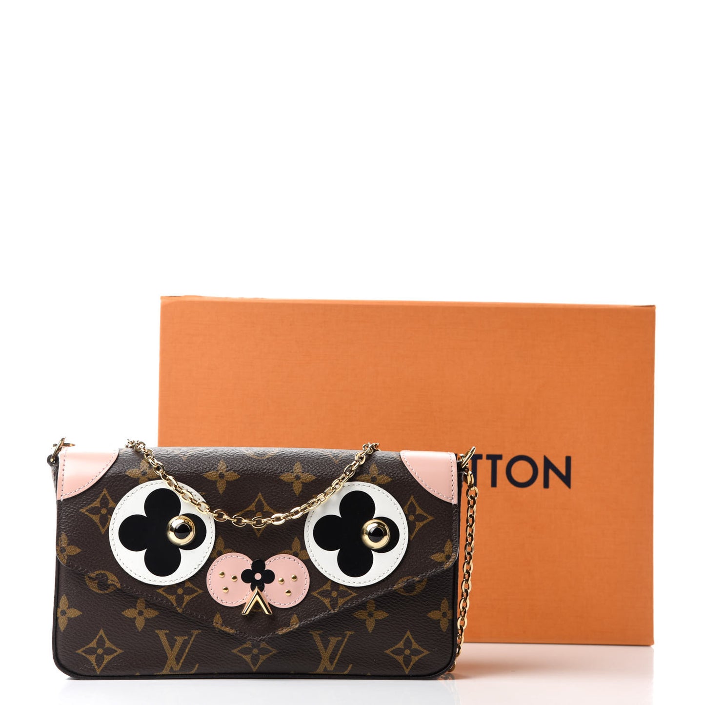 Monogram Valentine Dog Pochette Felicie Chain Wallet