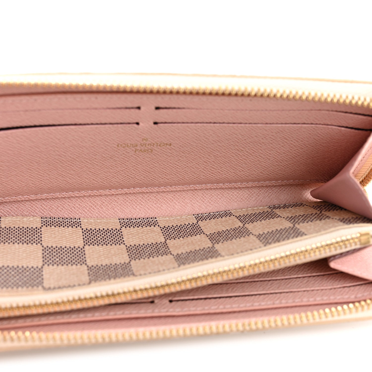 Louis Vuitton Damier Azur Clemence Wallet Rose Ballerine 5 of 8