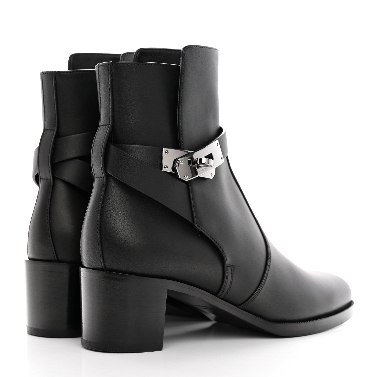 Hermes Calfskin Frenchie 50 Ankle Boots 36.5 Black 4 of 12