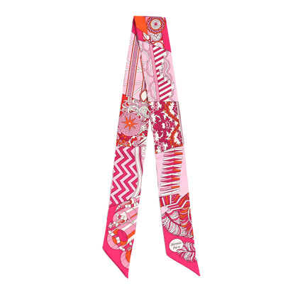 Hermes Silk De l'Ombrelle Aux Duels Twilly Fuchsia Rose Pale 2 of 3