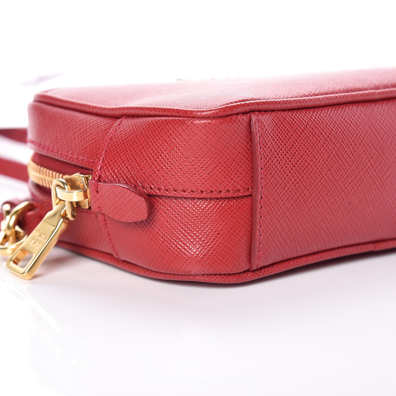 Prada Saffiano Mini Camera Crossbody Bag Rosso 5 of 9