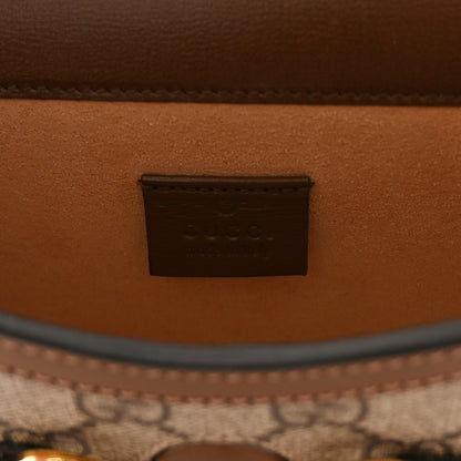 Gucci GG Supreme Monogram Mini Horsebit 1955 Shoulder Bag Beige Brown Sugar 6 of 10
