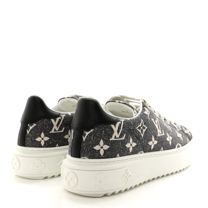 Louis Vuitton Denim Monogram Time Out Sneakers 38 4 of 8