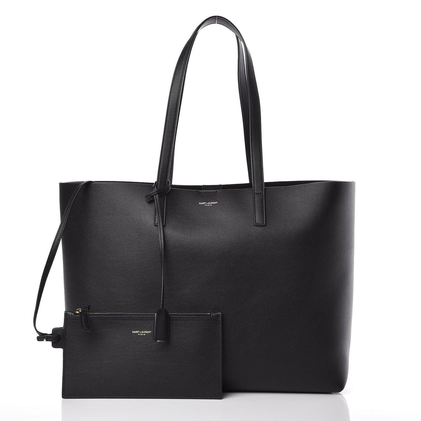 Calfskin Large Shopping Tote Black