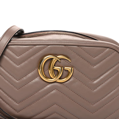 Gucci Calfskin Matelasse Small GG Marmont Chain Shoulder Bag Porcelain Rose 7 of 9