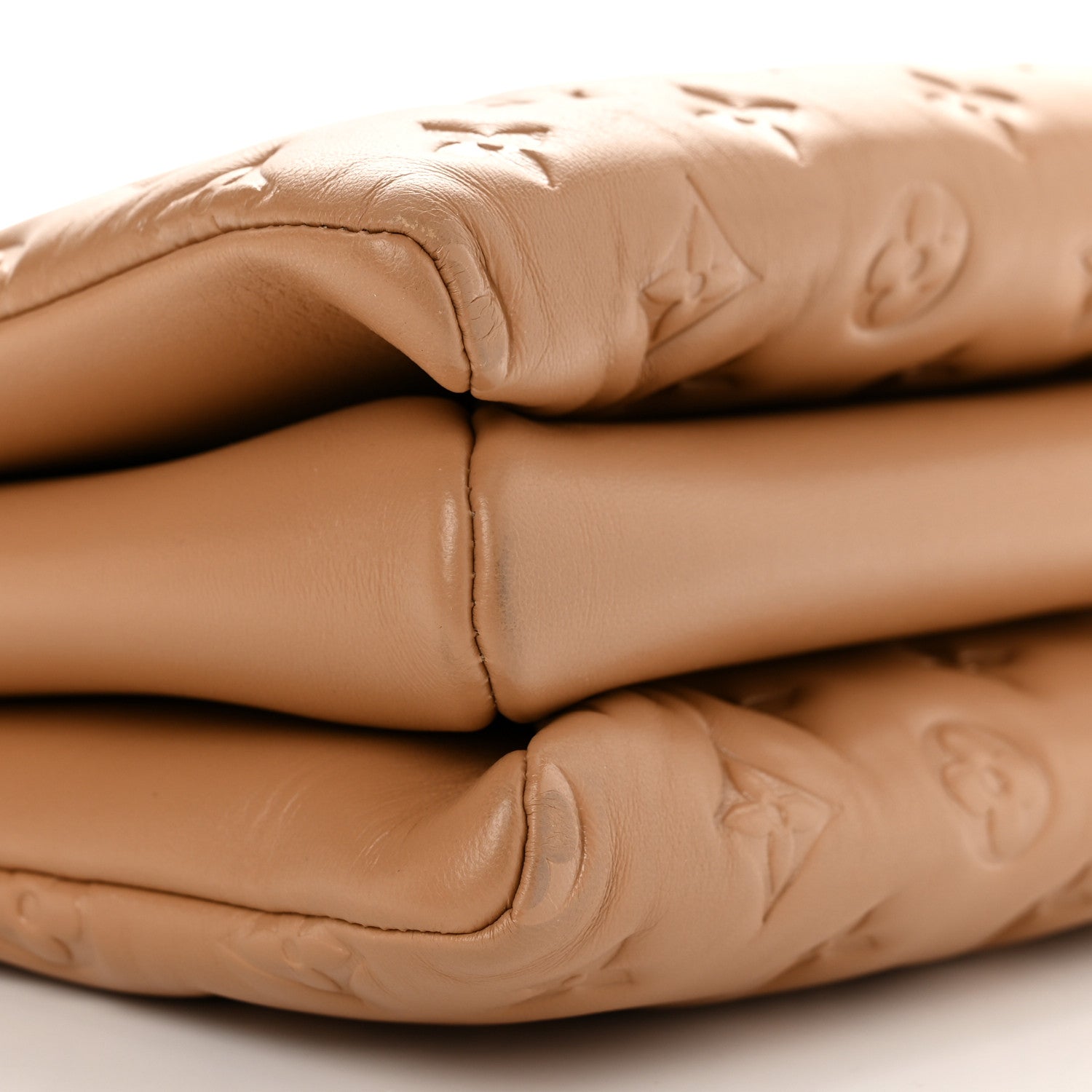 Louis Vuitton Lambskin Embossed Monogram Coussin PM Camel 8 of 9