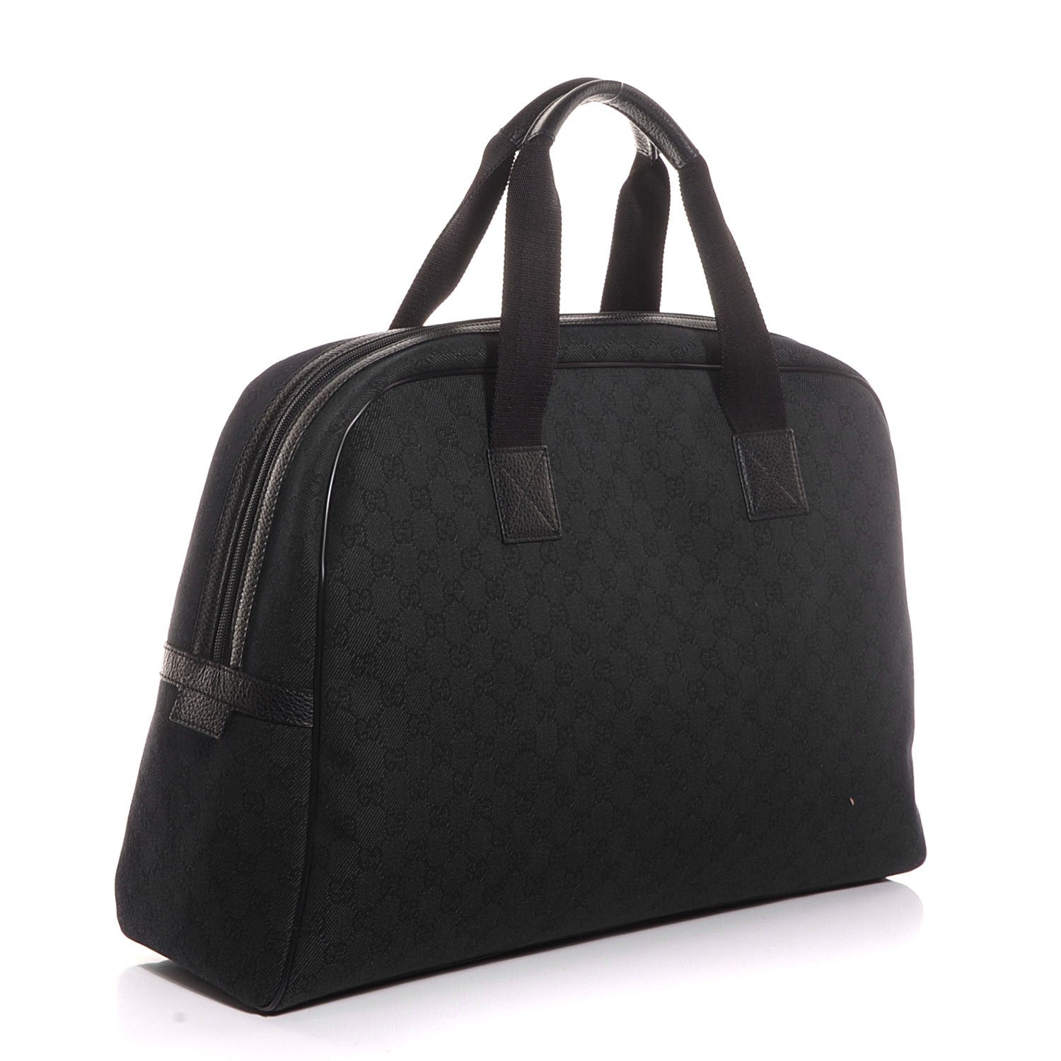 Gucci Denim Monogram Duffle Black 3 of 8