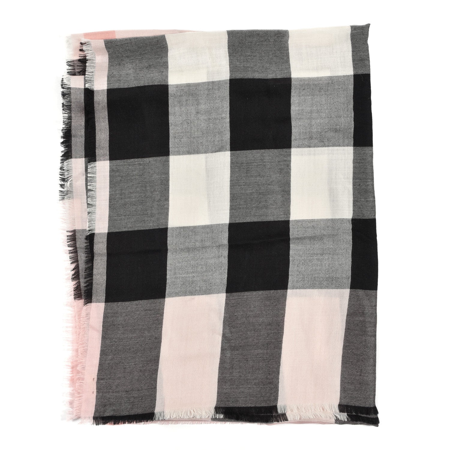 Burberry Cashmere Mega Check Scarf Ash Rose 4 of 4