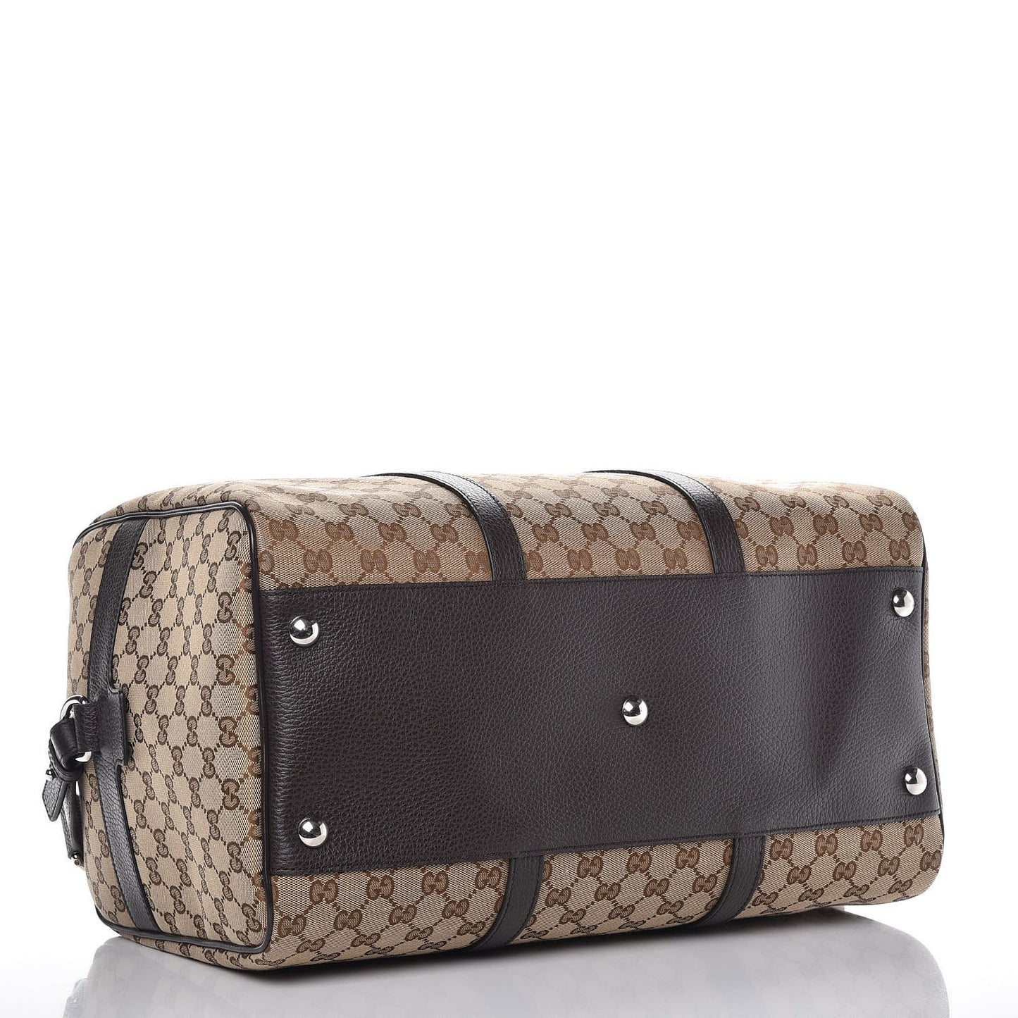 Monogram Dollar Calfskin Boston Duffle Bag Beige Ebony Testa di Moro Marrone Scuro