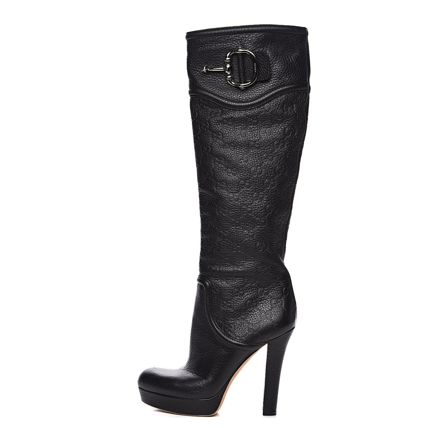 Guccissima Cellarius Softy GG Knee High Boots 37.5 Black