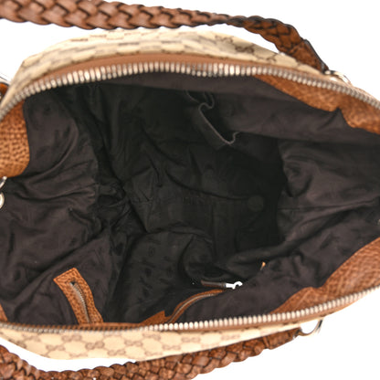 Gucci Monogram Large Bamboo Bar Tassel Shoulder Bag Brown 5 of 10