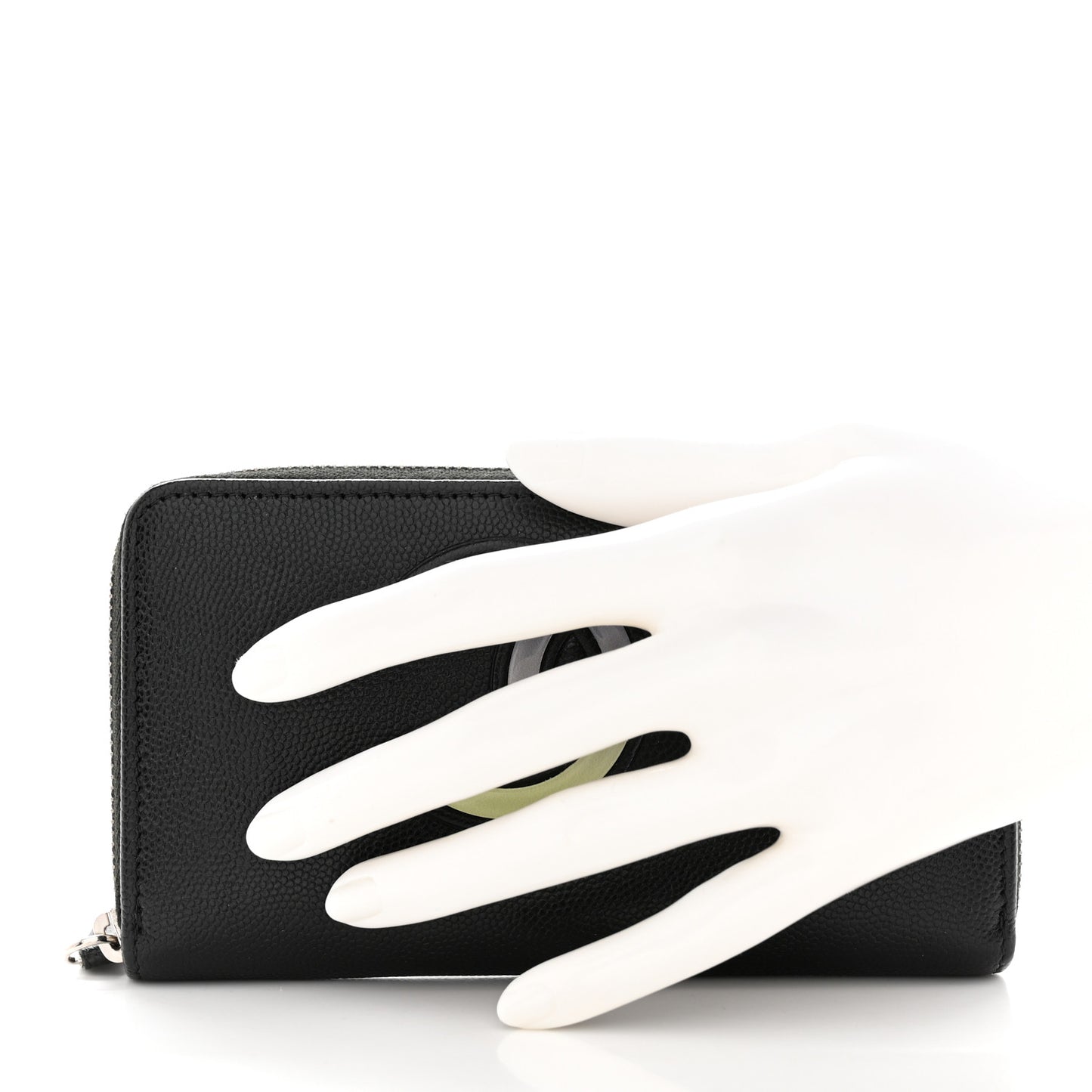 Caviar CC Small Zip Around Wallet Black Blue Green