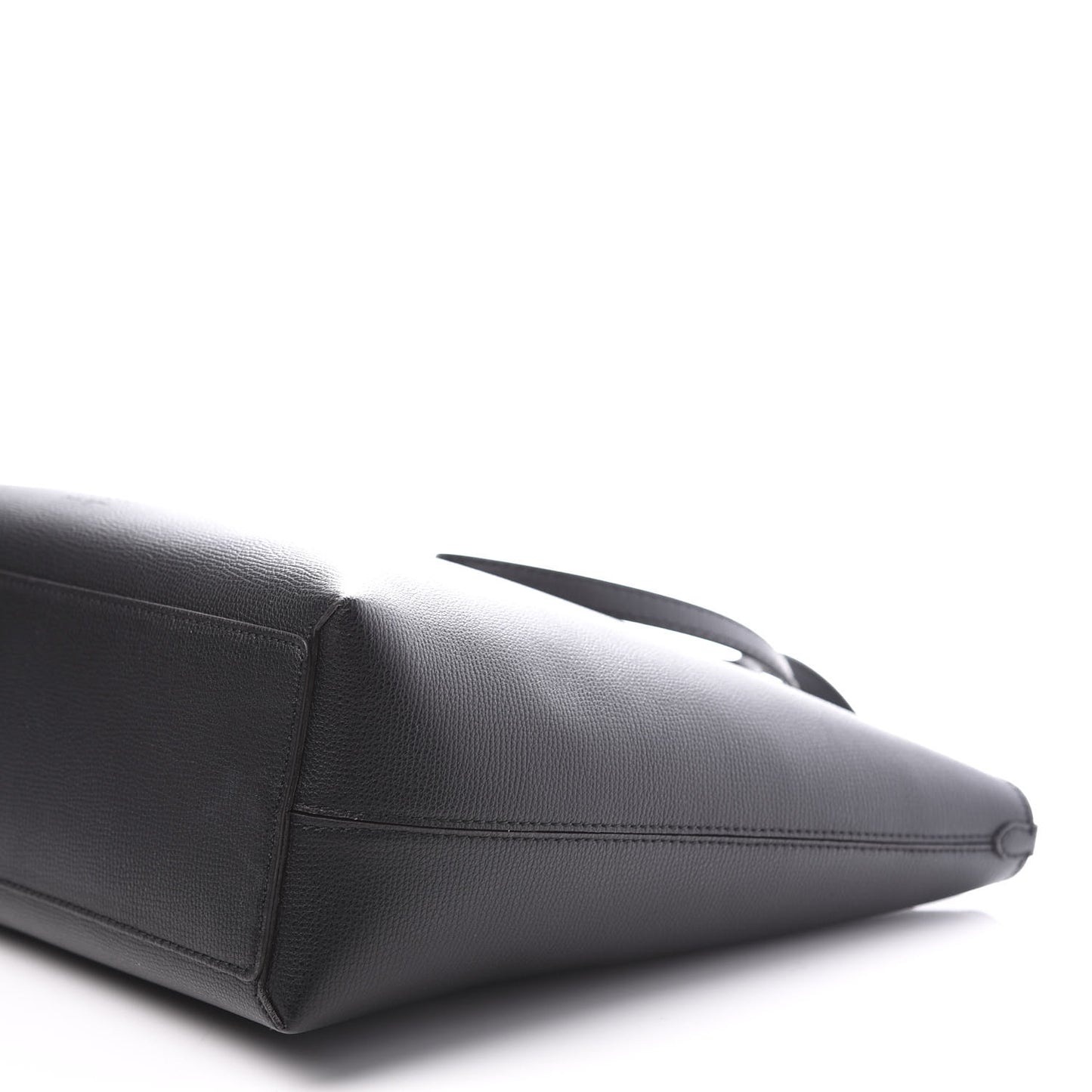 Grainy Calfskin Haymarket Colours Check Medium Zip Tote Black