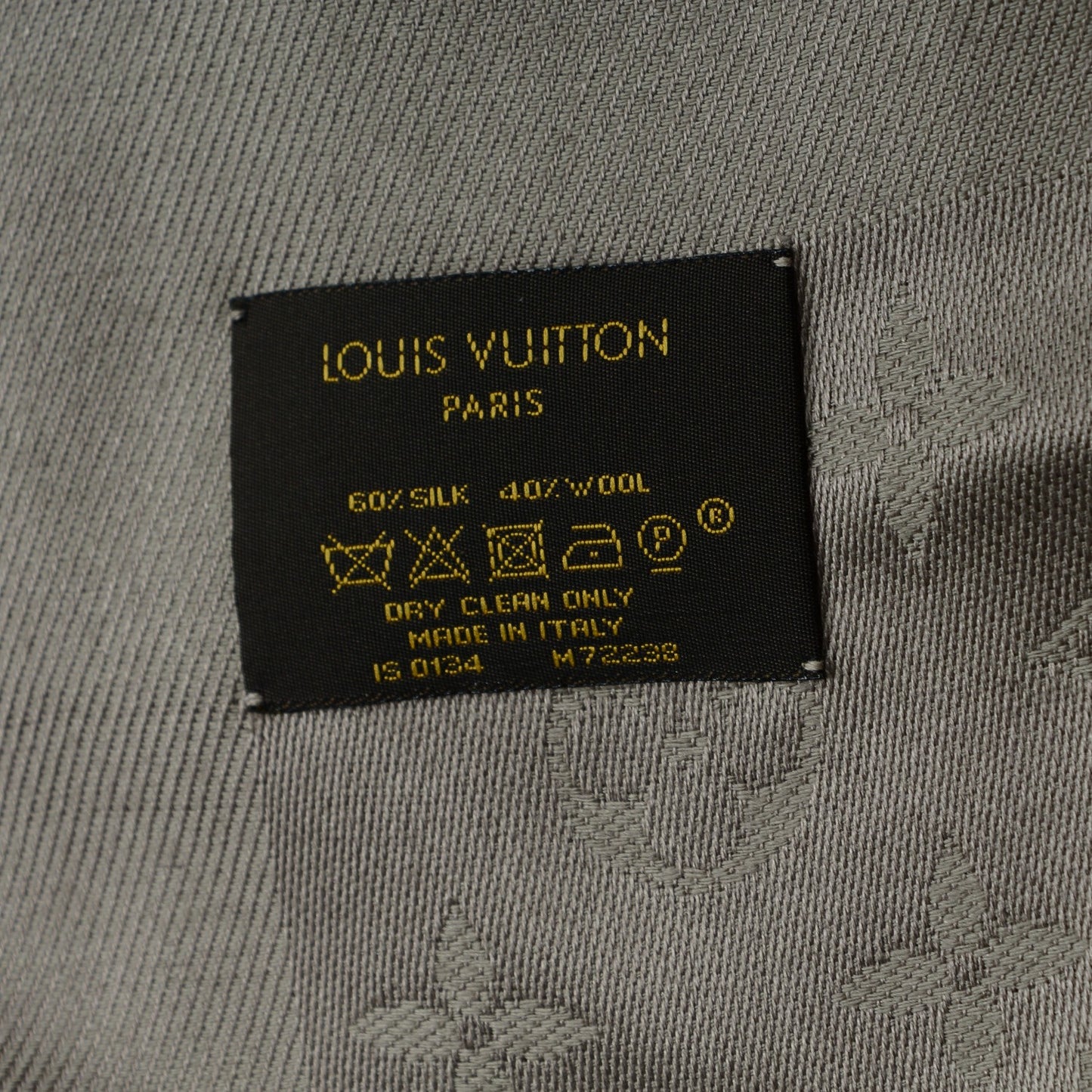 Silk Wool Monogram Shawl Verone