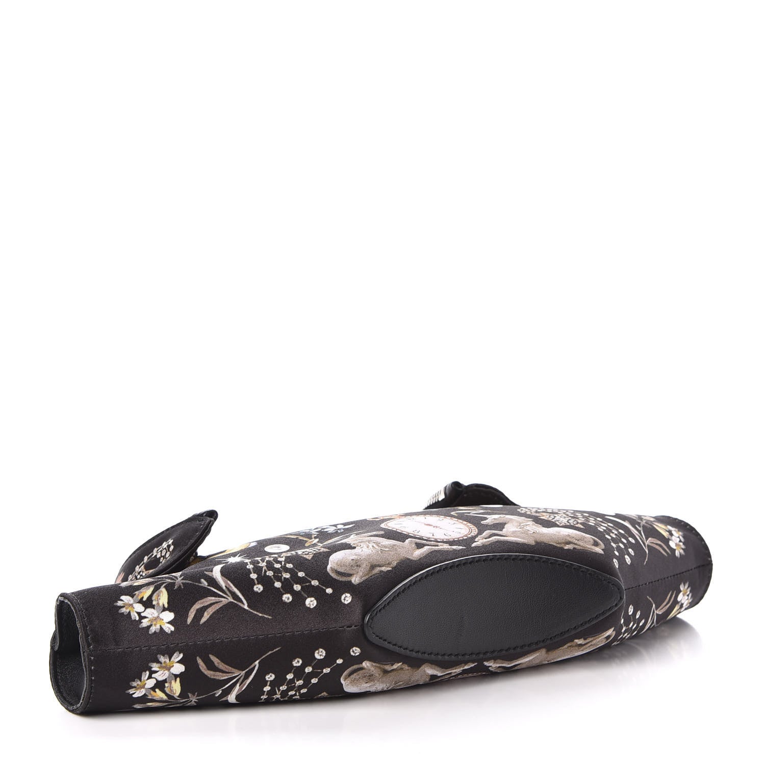 Alexander McQueen Silk Nocturnal De Manta Clutch Black Multicolor 4 of 10