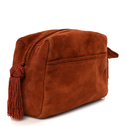 Prada Scamosciato Suede Tassel Pouch Brown 3 of 7