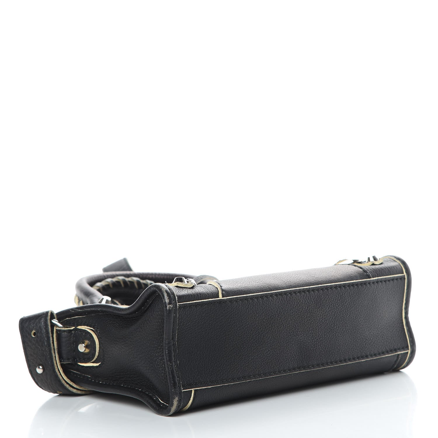 Balenciaga Supple Grained Calfskin Classic Silver Hardware Highlight Mini City Black 4 of 17