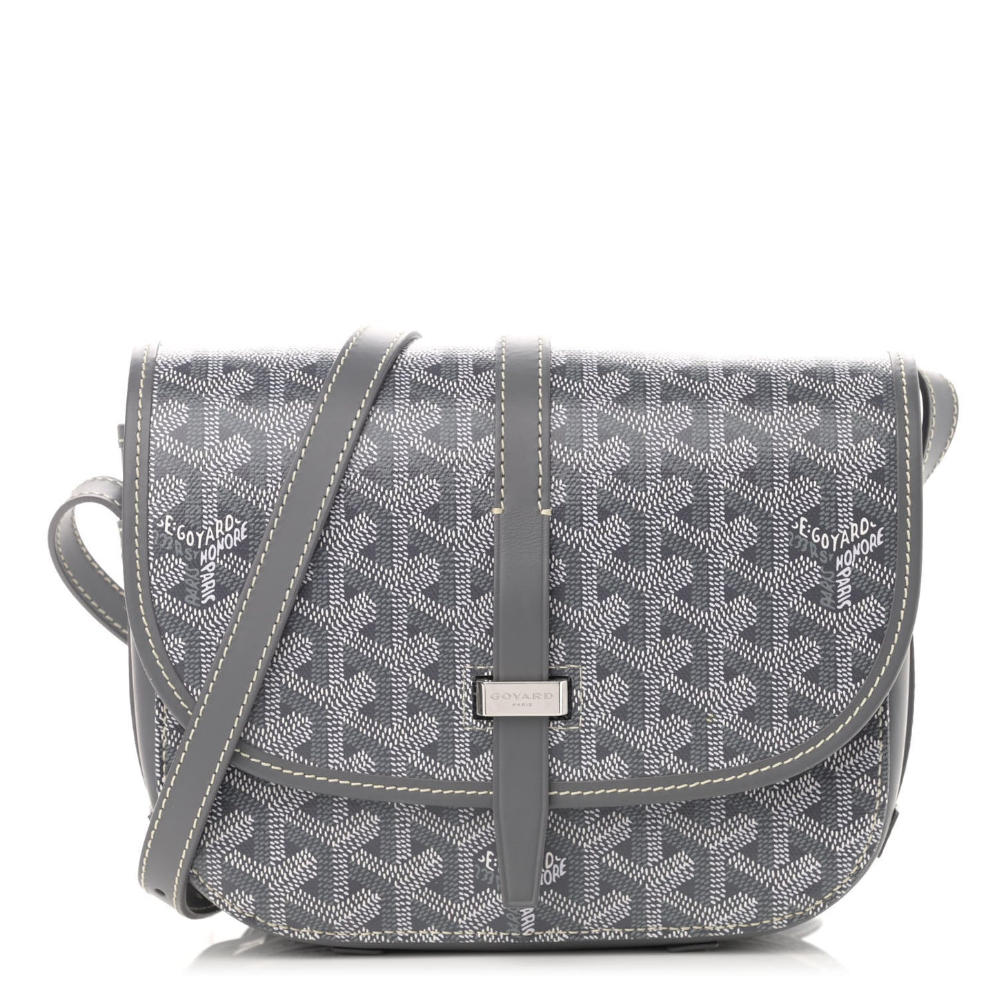 Goyardine Belvedere II PM Messenger Bag Gray