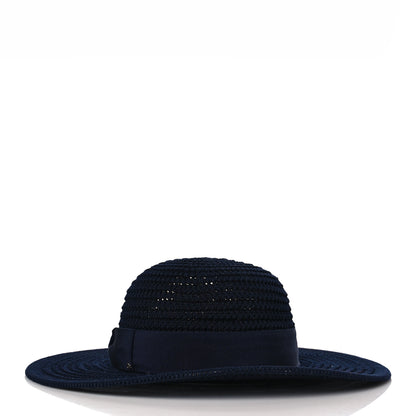 Gucci Cotton Crochet Wide Brim Hat M Navy Blue 4 of 8