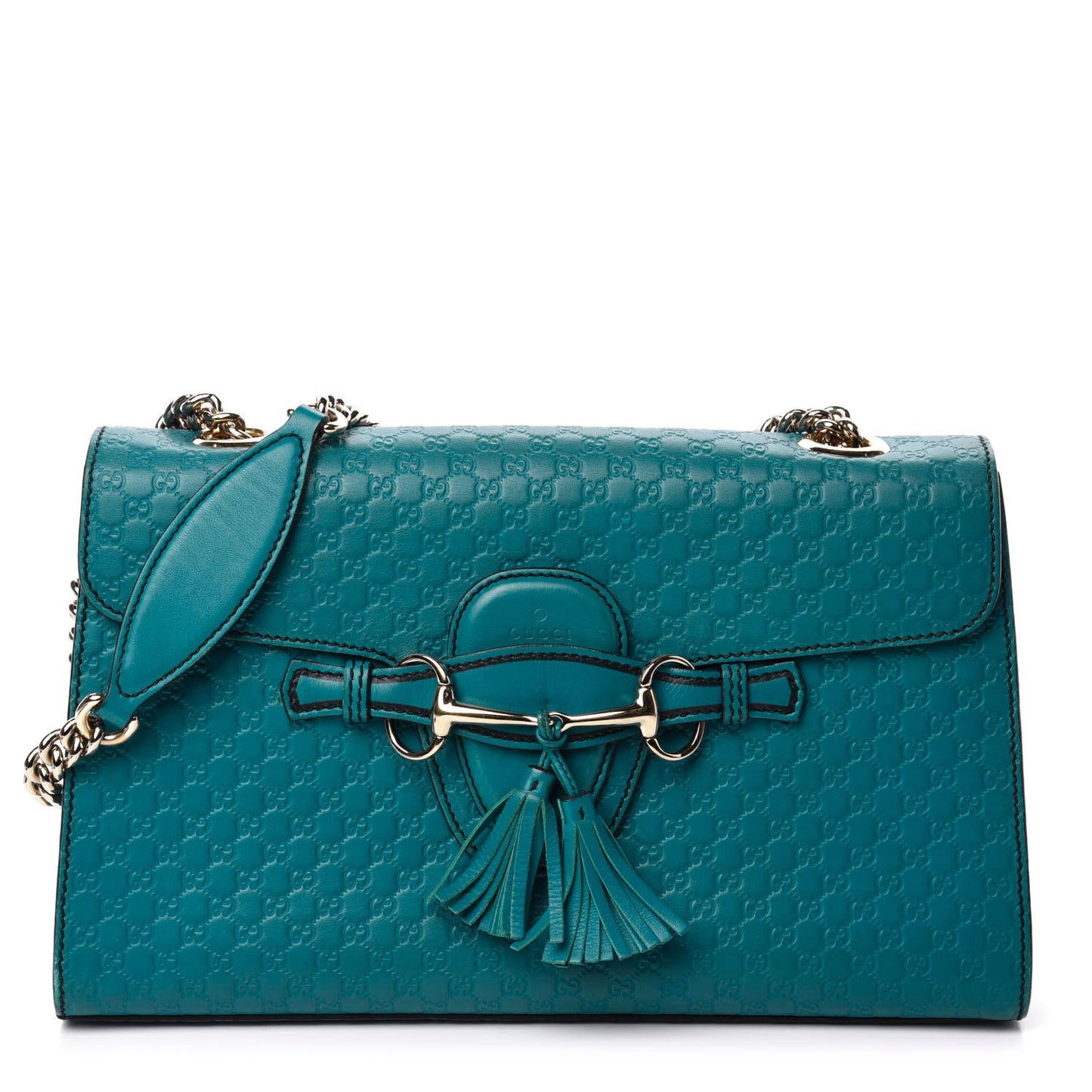 Soft Microguccissima Medium Emily Chain Shoulder Bag Deep Cobalt