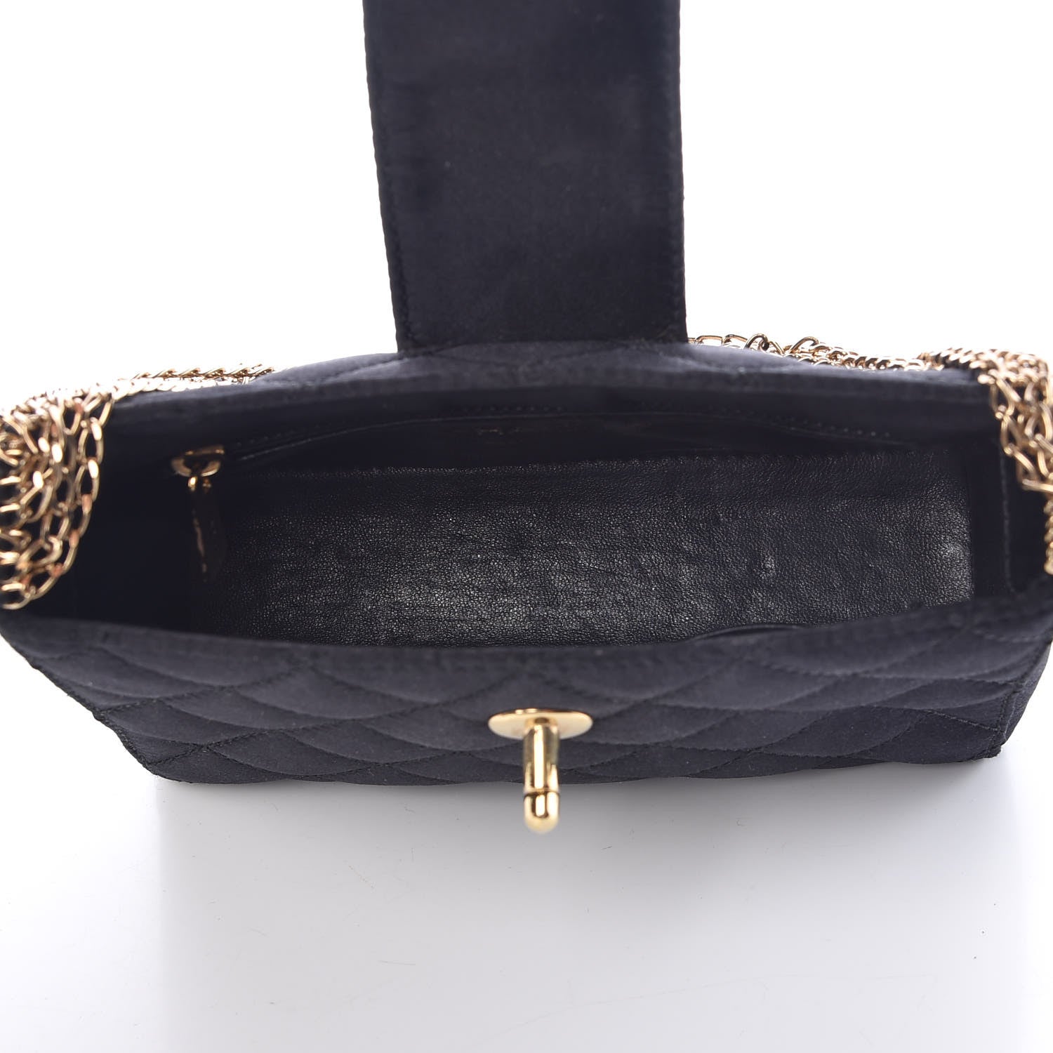 Chanel Satin Quilted Mini Flap Black 5 of 7