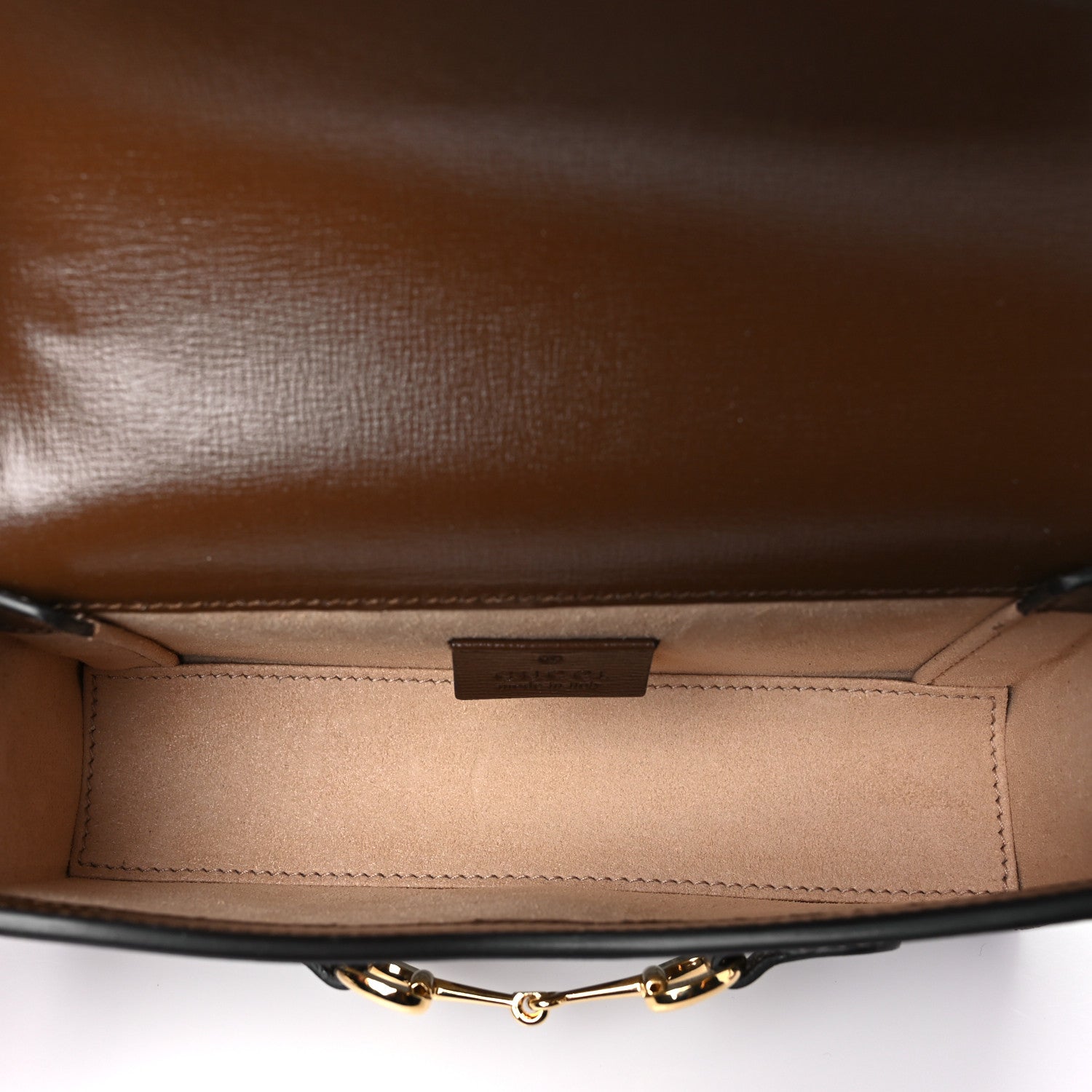 Gucci GG Supreme Monogram Mini Horsebit 1955 Shoulder Bag Beige Brown Sugar 5 of 10