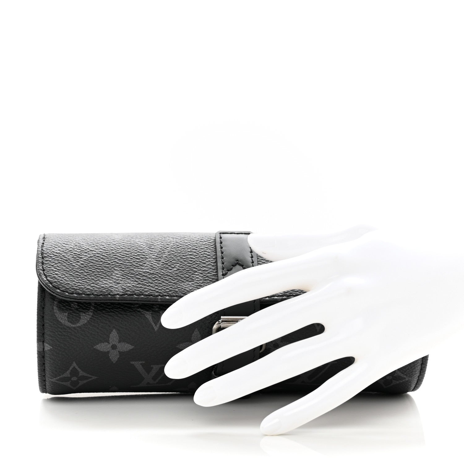 Louis Vuitton Monogram Eclipse 3 Watch Travel Case 2 of 8