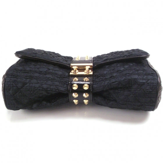 Louis Vuitton Satin Quilted Monogram Coquette Pochette Navy 4 of 7