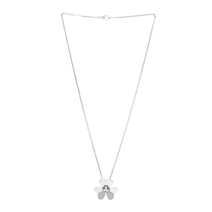 Van Cleef & Arpels 18K White Gold Diamond Large Frivole Pendant Necklace 3 of 4