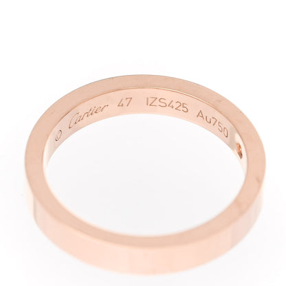 Cartier 18K Pink Gold Diamond 3mm C De Cartier Wedding Band Ring 47 4 4 of 5