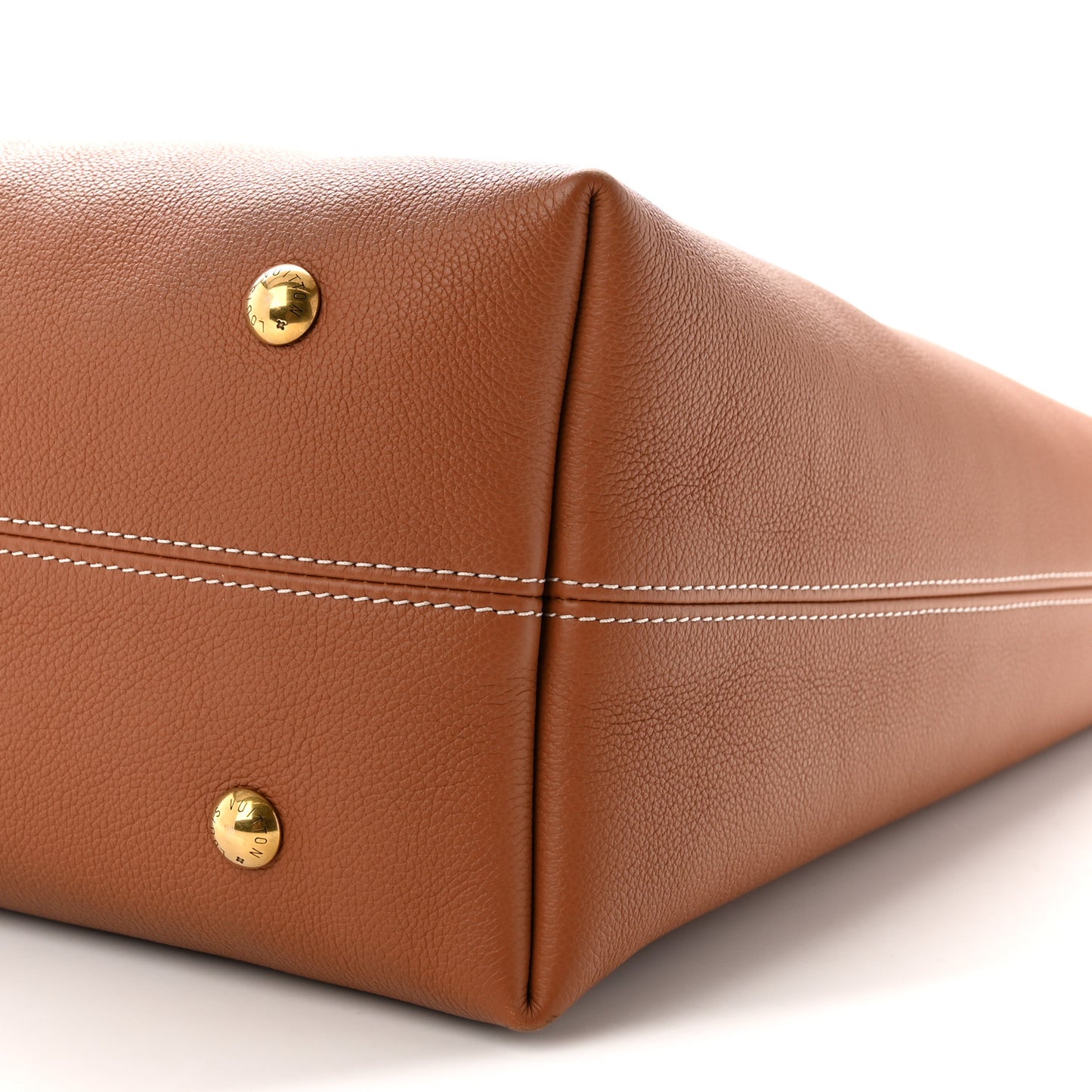 Grained Calfskin Low Key Hobo MM Cognac