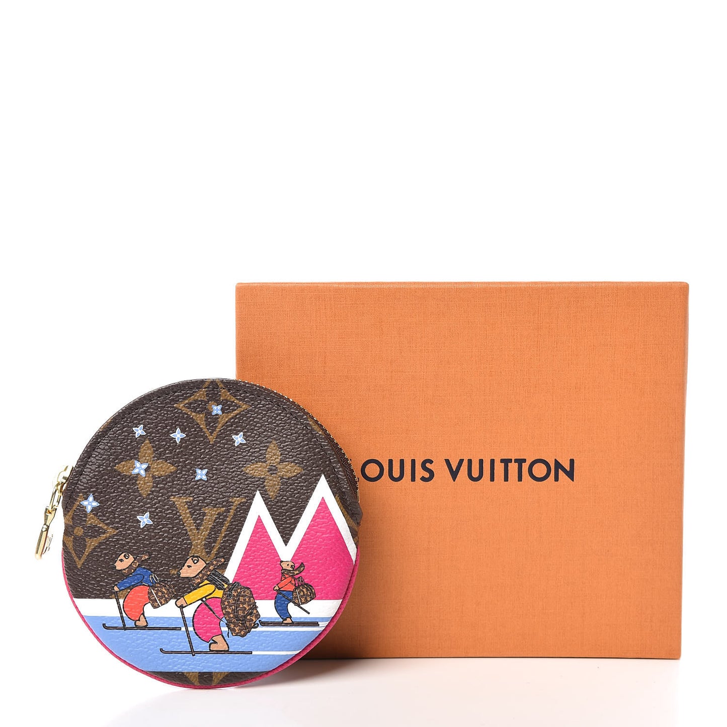 Monogram 2018 Christmas Animation Round Coin Purse