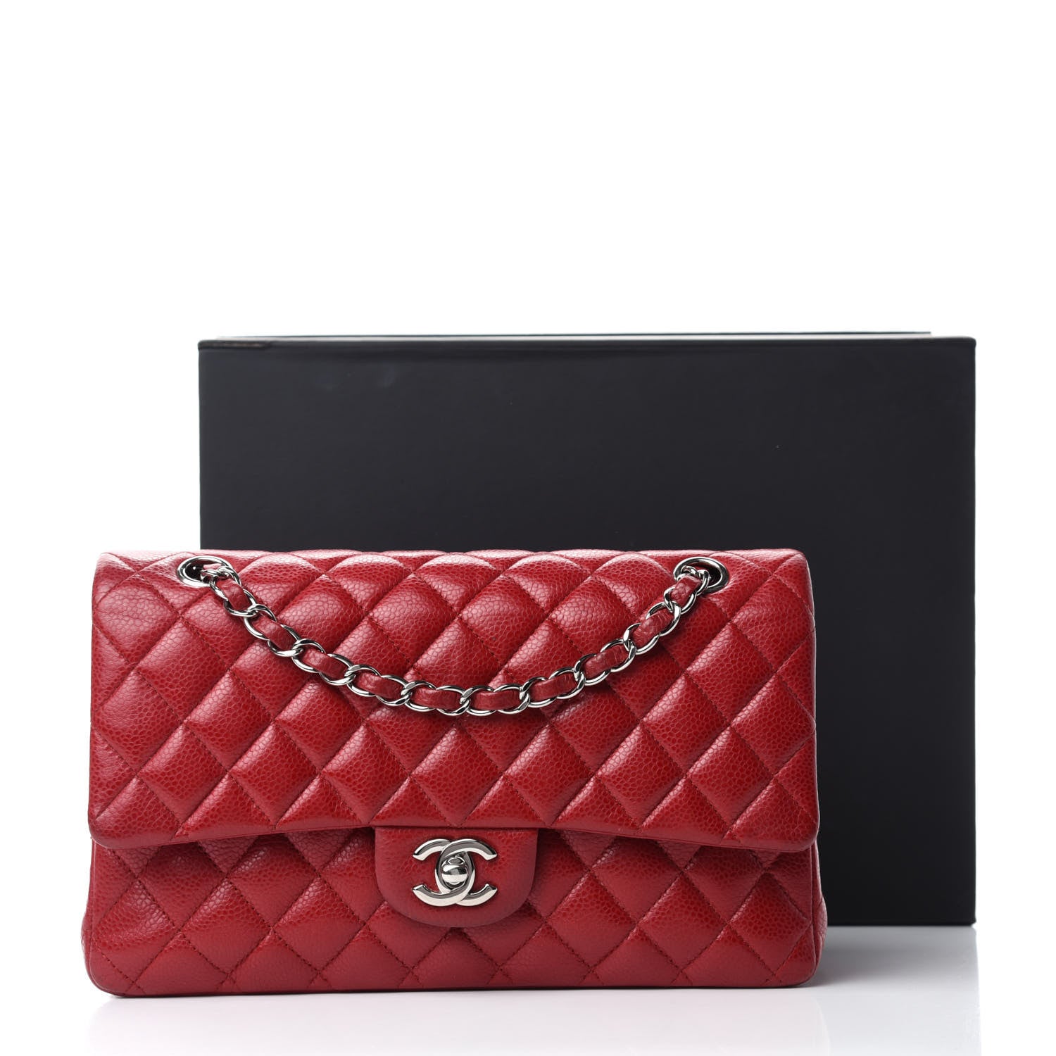 Chanel Caviar Quilted Medium Double Flap Red 13 of 13
