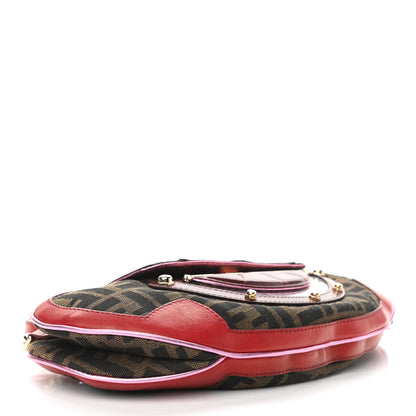 Fendi Zucca Vanity Mirror Clutch Tobacco Pink 3 of 10