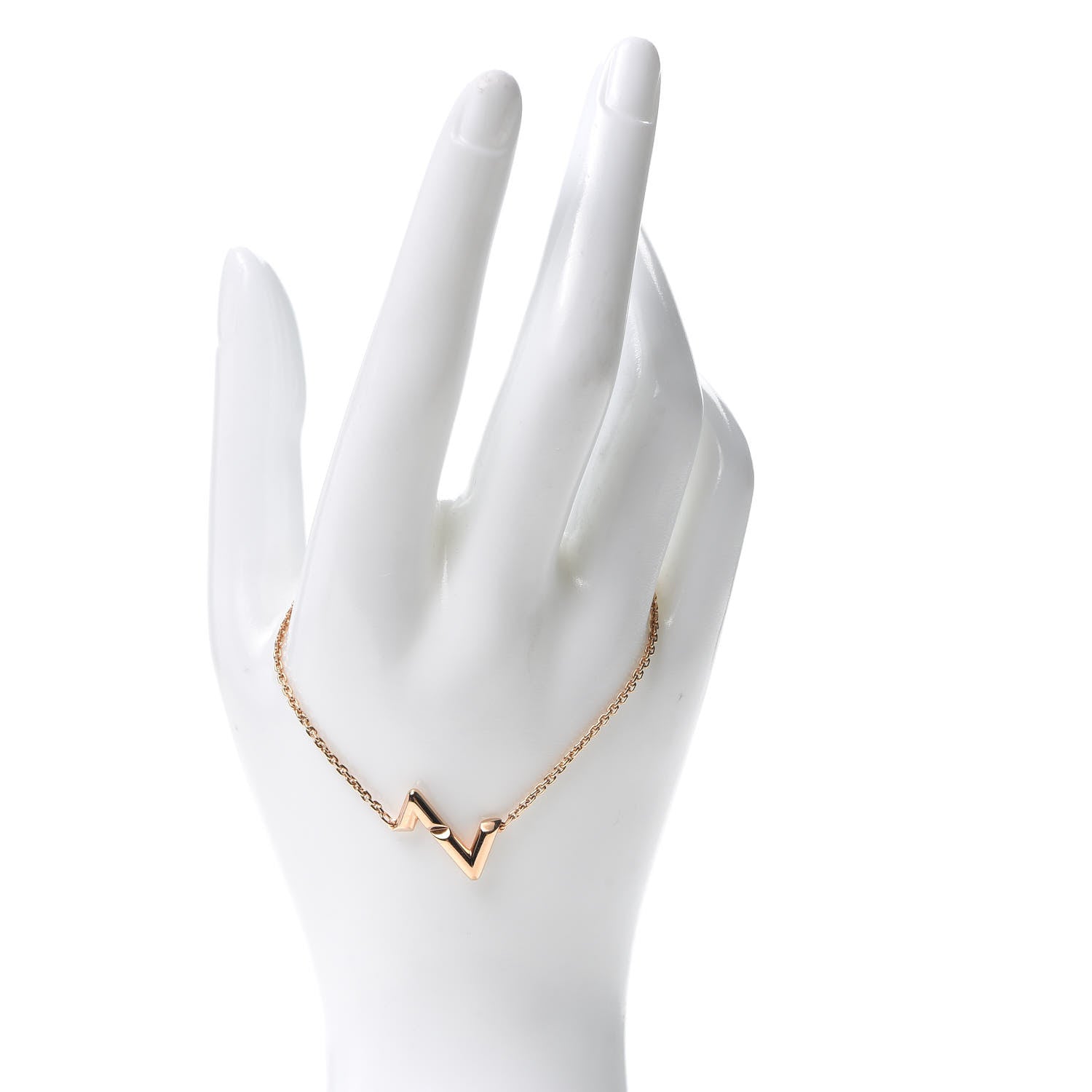 Louis Vuitton 18K Pink Gold Volt Upside Down Chain Bracelet 2 of 6
