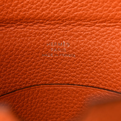 Hermes Togo Videpoches Orange White Bleu Saphir 6 of 9