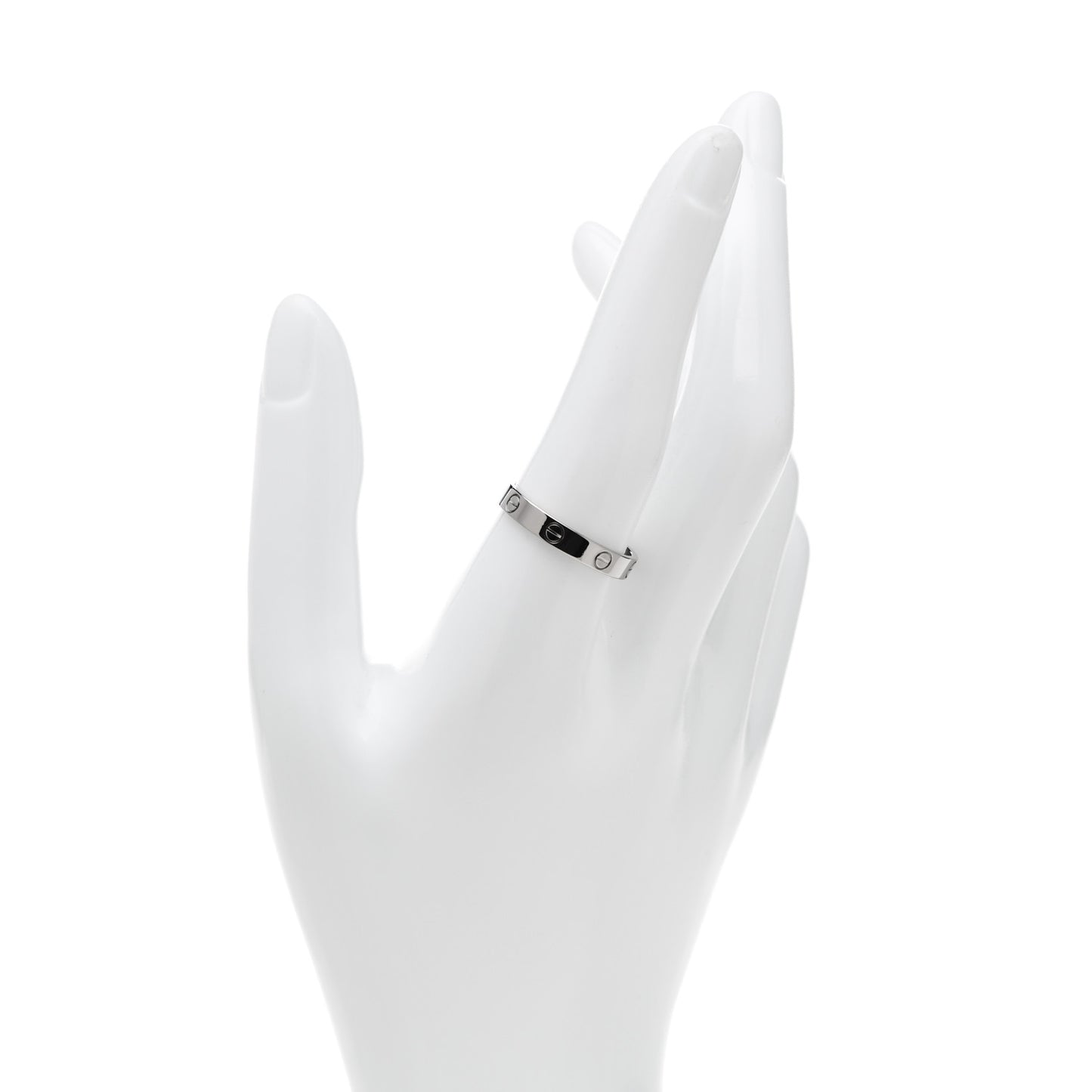18K White Gold 3.5mm LOVE Wedding Band Ring 61 9.5