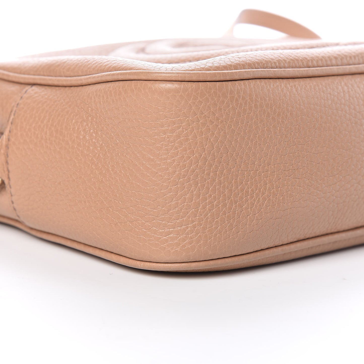 Pebbled Calfskin Small Soho Disco Bag Rose Beige
