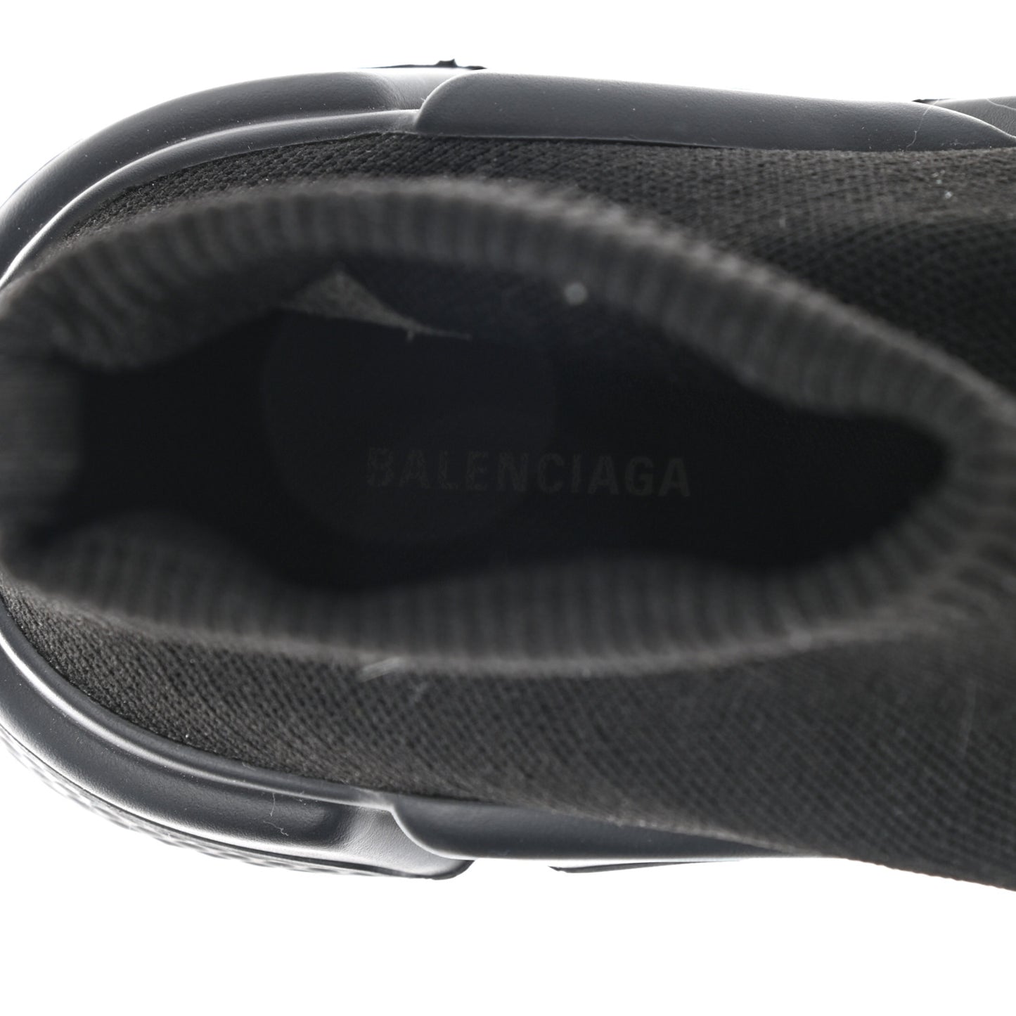 Laminated Knit Womens Speed Sneakers 38 Black