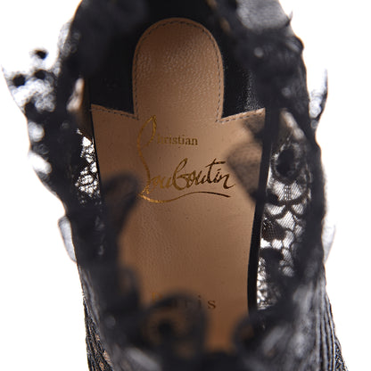 Christian Louboutin Lace Kid Henrietta 100 Booties 38 Black 10 of 11