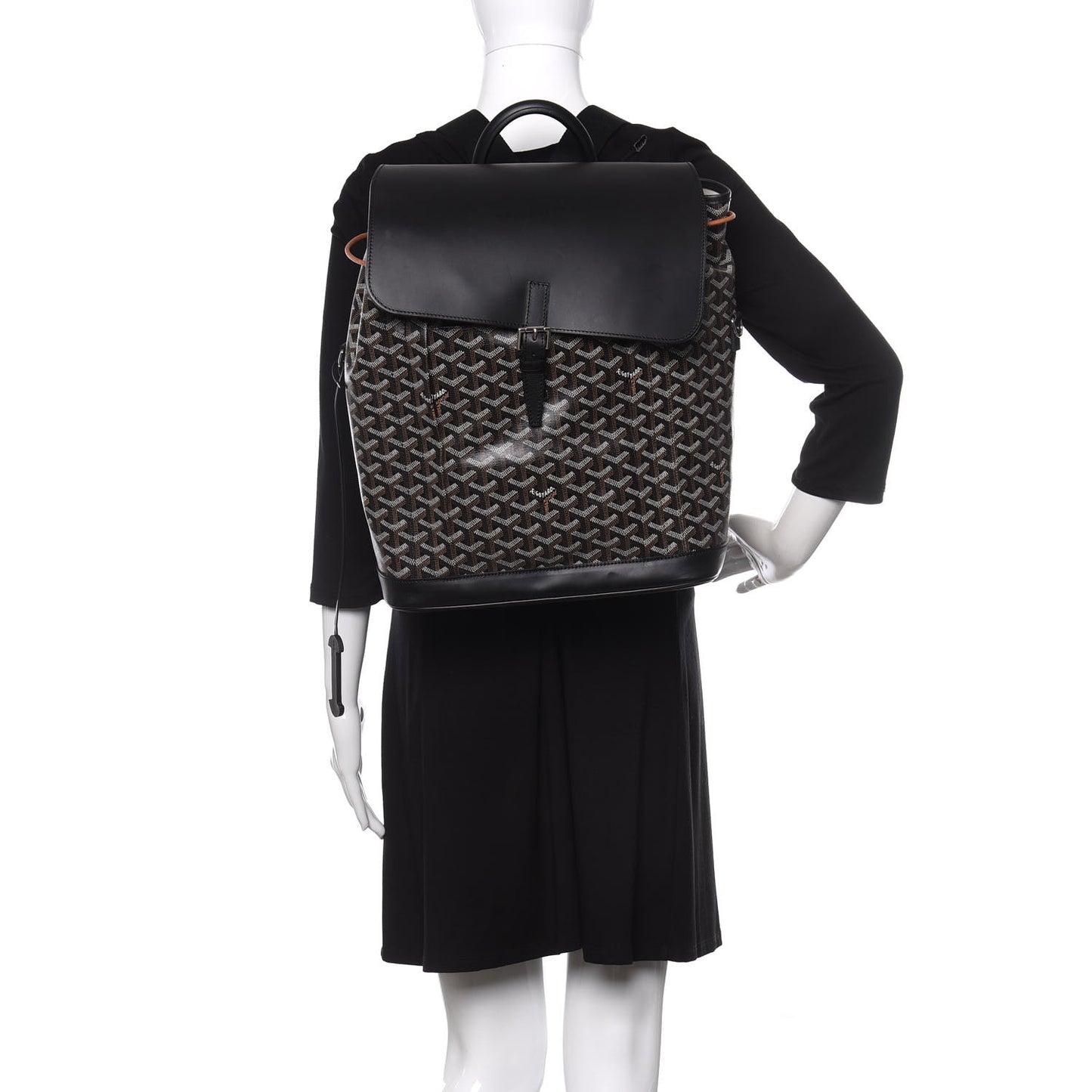 Goyardine Calfskin Alpin MM Backpack Black