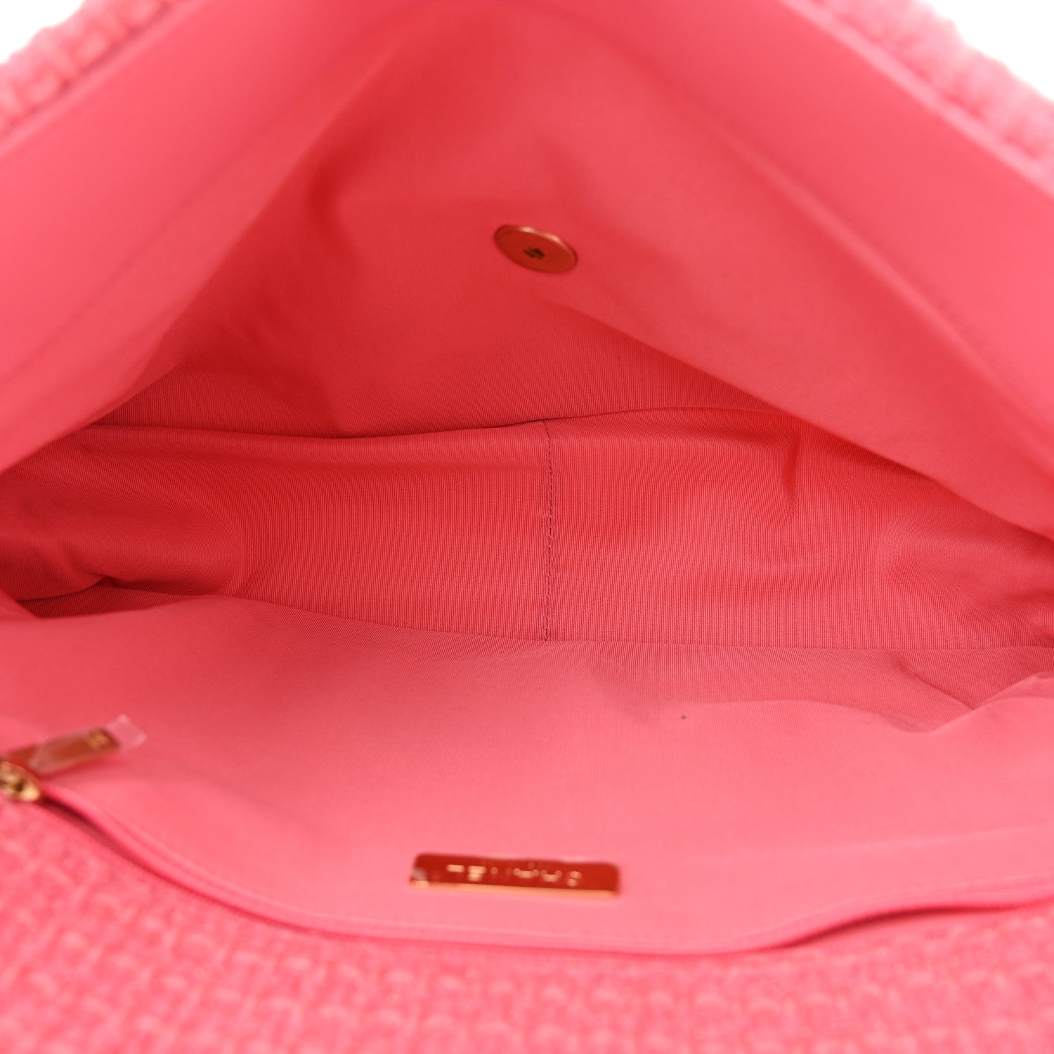 Chanel Tweed Quilted Maxi Chanel 19 Flap Pink 5 of 10