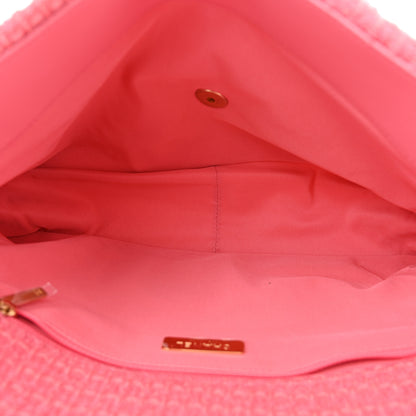 Chanel Tweed Quilted Maxi Chanel 19 Flap Pink 5 of 10