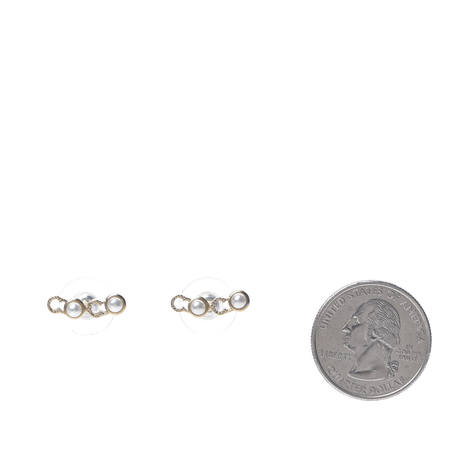 Chanel Pearl Coco Earrings Gold 2 of 5