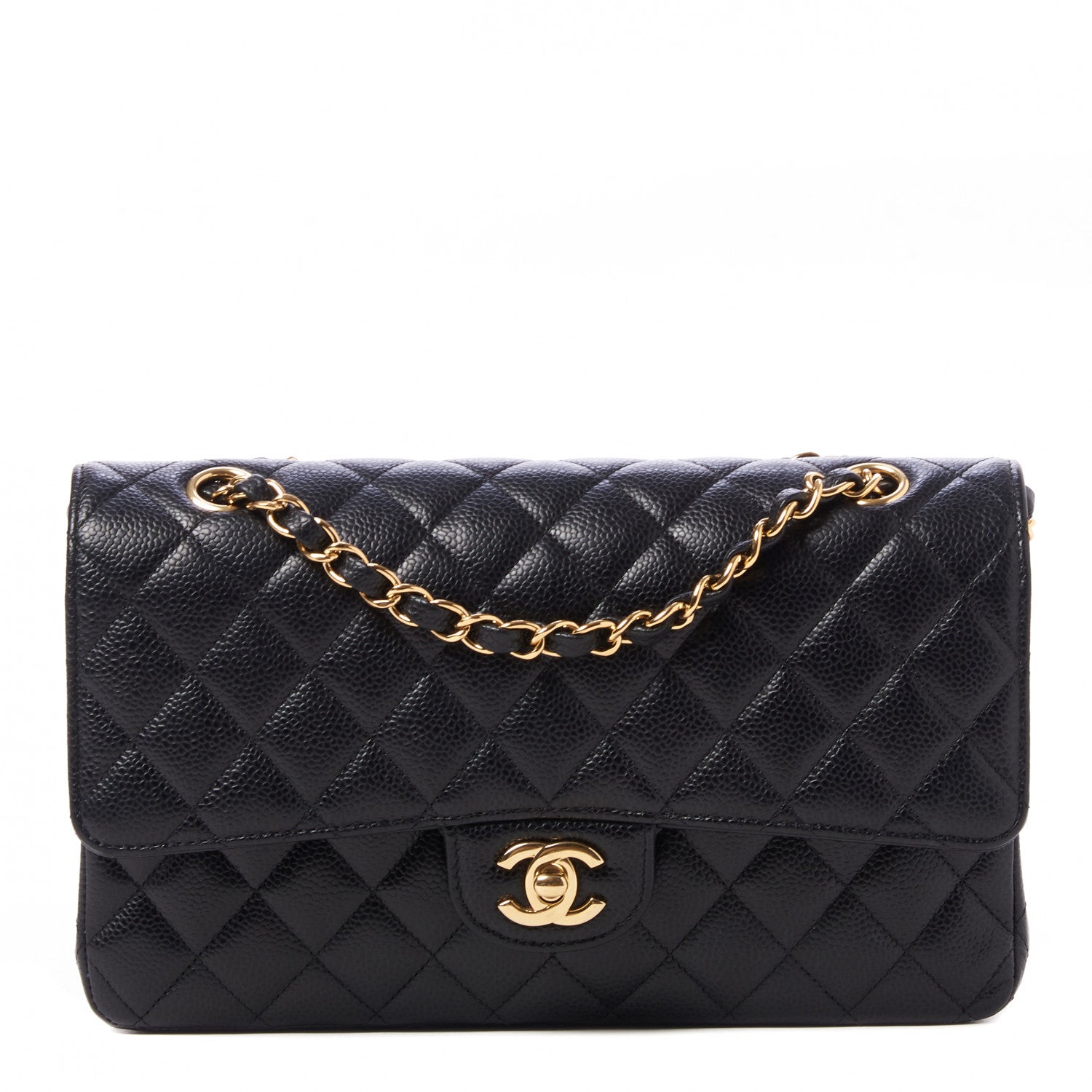 Chanel Caviar Quilted Medium Double Flap Black 1 of 11
