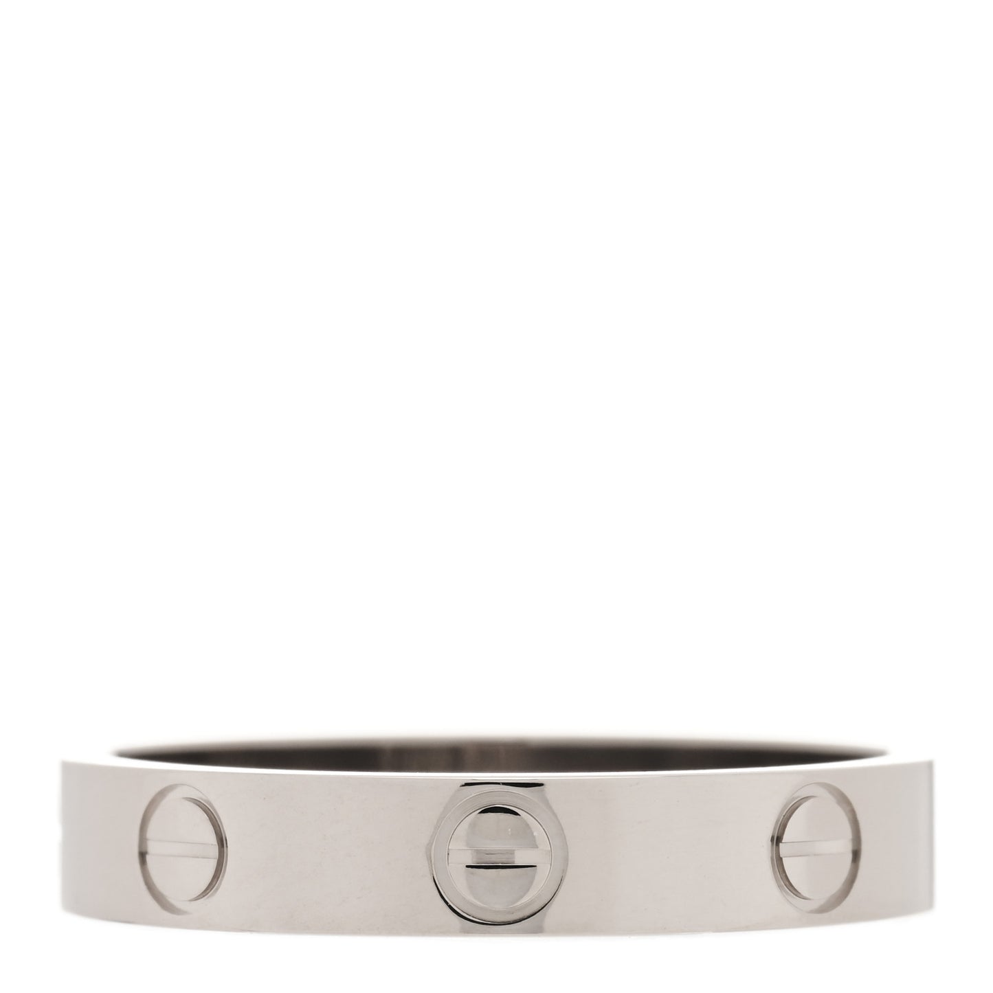 18K White Gold 3.5mm LOVE Wedding Band Ring 56 7.5