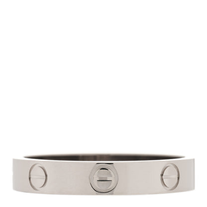 Cartier 18K White Gold 3.5mm LOVE Wedding Band Ring 56 7.5 3 of 4